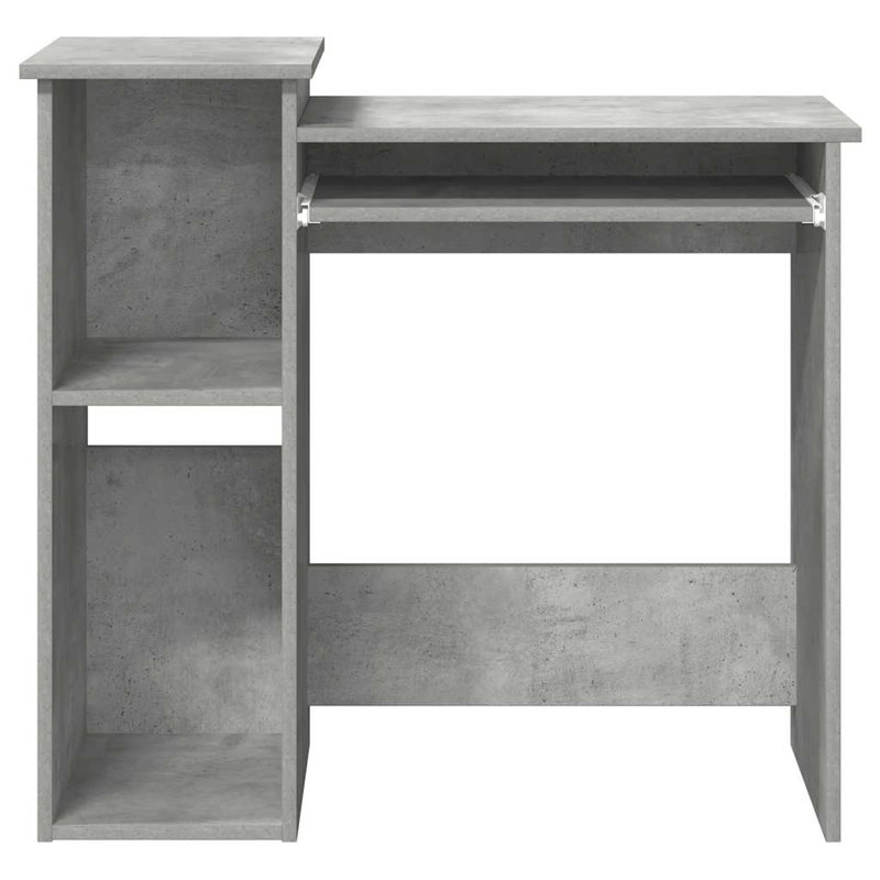 Basanta Computer Desk, Concrete Grey