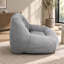 Pouf en velours côtelé gris, idéal pour une chambre d'étudiant, une chambre à coucher ou un salon.