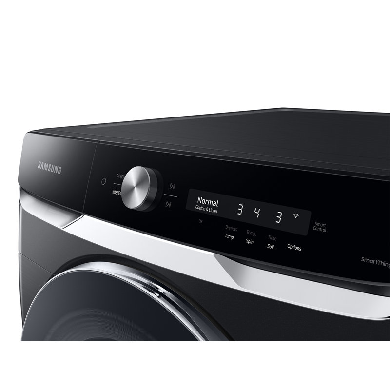 Samsung 5 Cubic Feet Cu. Ft. Energy Star High Efficiency Smart Front Load Washer with Steam Wash in Brushed Black