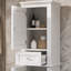 Grande armoire de rangement pour salle de bain, armoire de rangement autoportante avec tiroir et tablette réglable, panneau de fibres à densité moyenne avec finition peinte-352492080