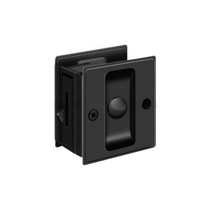 Brass Pocket Door Hardware, Black