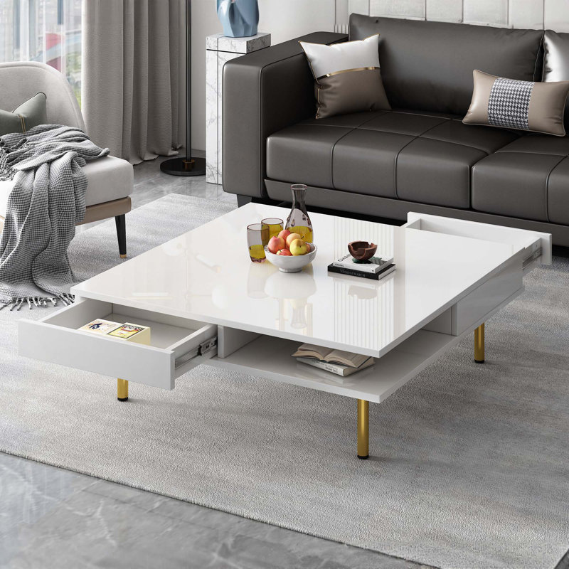Table basse simple Bouiye, Blanc