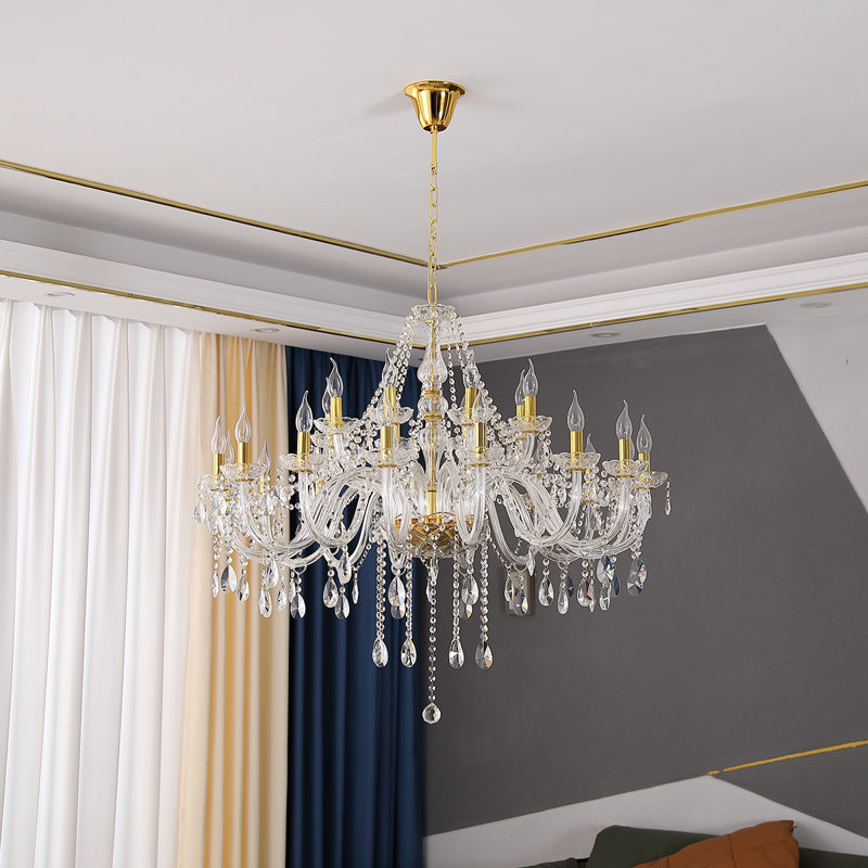 Ankeny Crystal Chandelier, 60cm H x 110cm W x 110cm D