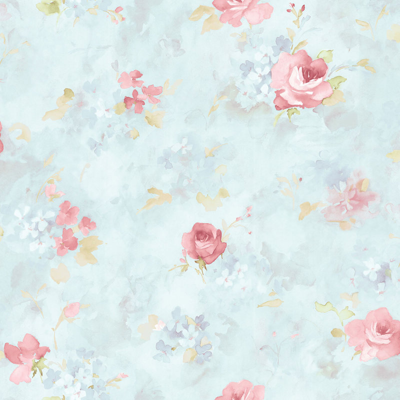 Garretson 10m x 52.8cm Wallpaper Roll, Pink/Blue