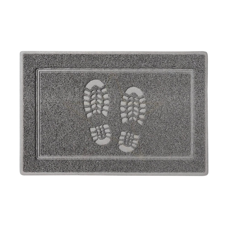 Footprints Large Sanitizing Doormat in Grey