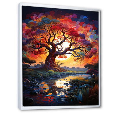 Baobab africain, teintes cosmiques II - baobab, impression d'art mural