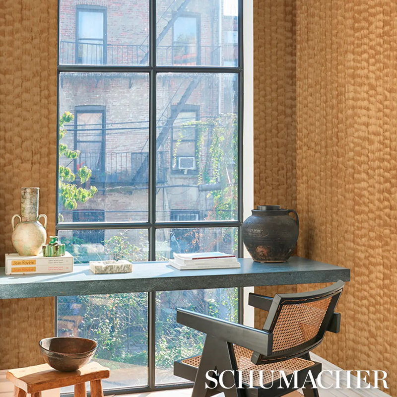 Schumacher X Patterson Flynn Wallpaper Roll, Gold