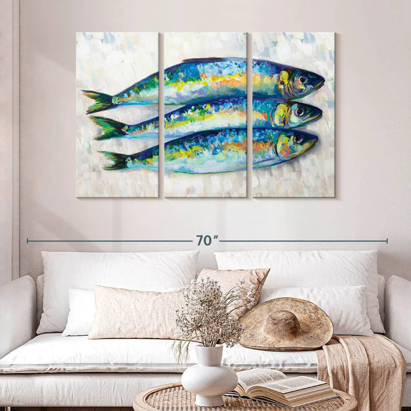 Yarlin Fish Trio, 32" H x 50" W