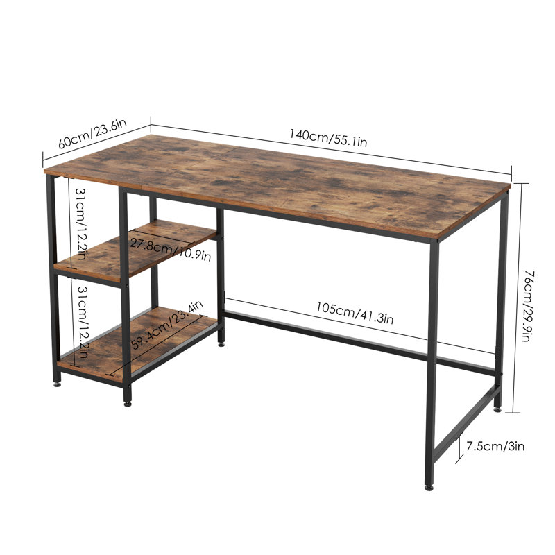 Writing Desk, 76.2cm H x 139.95cm W x 59.94cm D