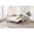 Twin Size Upholstered Daybed With Trundle,USB Port ,Side Pockets, Modern V-Grained Backrest Design,No Box Spring Needed, For Bedroom, Guest Room ( Beige)-431175830