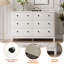Commode 6 tiroirs blanche, l 47,25 po-1527947968