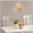 Bell-shaped bamboo pendant lamp