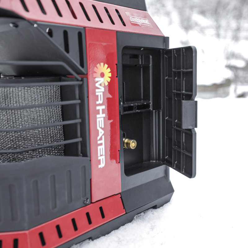 Mr. Heater Red and Black Portable Propane Heater with Safety Features