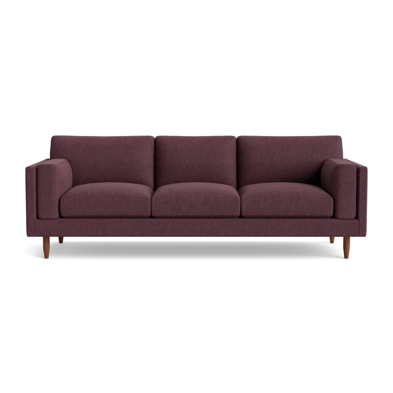 Skinny Fat Sofa (95"), Performance Weave - Aubergine