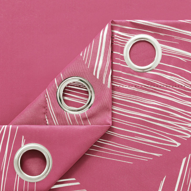 Camille Blackout Curtain Pair, Pink, Width 117 x Drop 138 cm