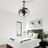 20.5" Plug-In 360° Adjustable Angle Caged Dimmable LED Ceiling Fan with Remote Control, 3 Color Lights, 6-Speed Reversible DC Motor, Downrod/Wall-Mounted Compatibility