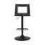 Tabouret de bar pivotant réglable avec matériaux mixtes