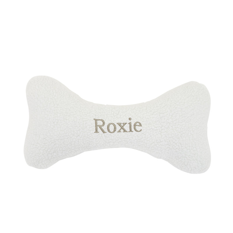 Sherpa Bone Pet Pillow, Large ( 24" W x 12" D)