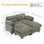 Canapé modulaire rembourré 61,8 po Corduroy avec repose-pieds et accoudoirs réglables-620155430