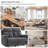 2-Piece Refined Chenille Upholstered Manual Reclining Living Room Set-1261376735