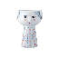 Vase Eva, bleu clair, hauteur 7,3 po