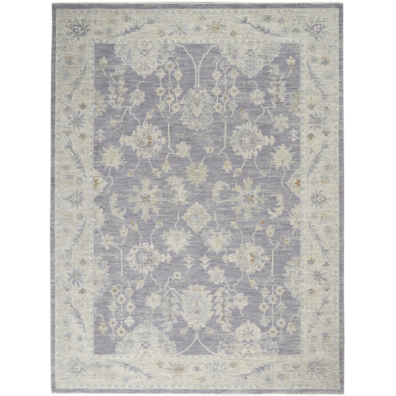 Tapis traditionnel noir Ryann, Rectangle 9 pi 3 po x 12 pi 7 po