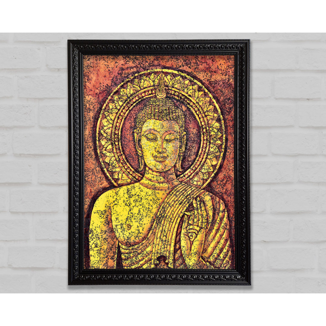 Goldener Buddha 1 - Einzelner Bilderrahmen Kunstdrucke