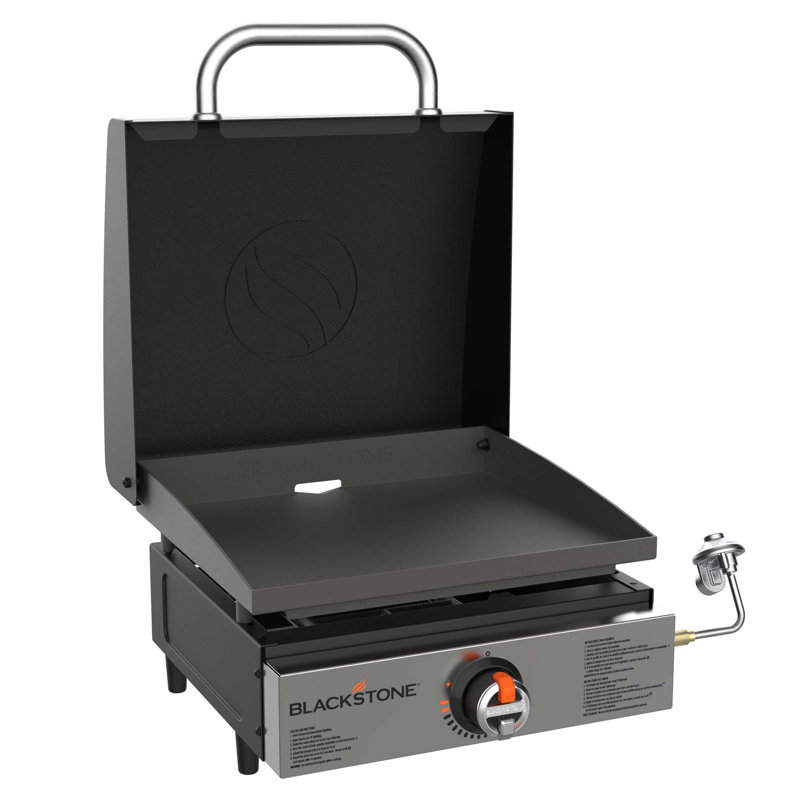 Blackstone Single Burner 17" Tabletop Propane Griddle with Hood