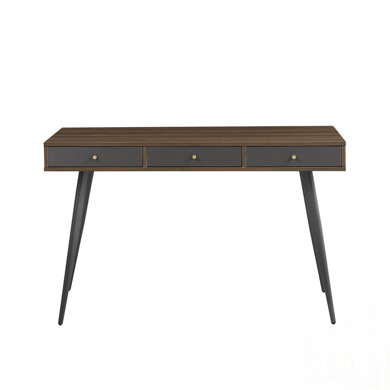 Bureau d'étude Mid-Century moderne avec tiroirs, bureau d'ordinateur multifonctionnel