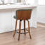 Tabouret de comptoir pivotant rembourré avec structure en bois Devaney-123161751
