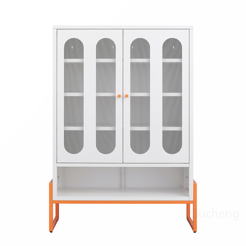 Versatile Double Door Shoe Cabinet with Innovative Design for Optimal Storage, White