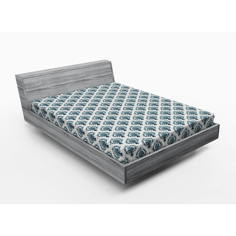 Microfiber Damask Fitted Sheet, Full