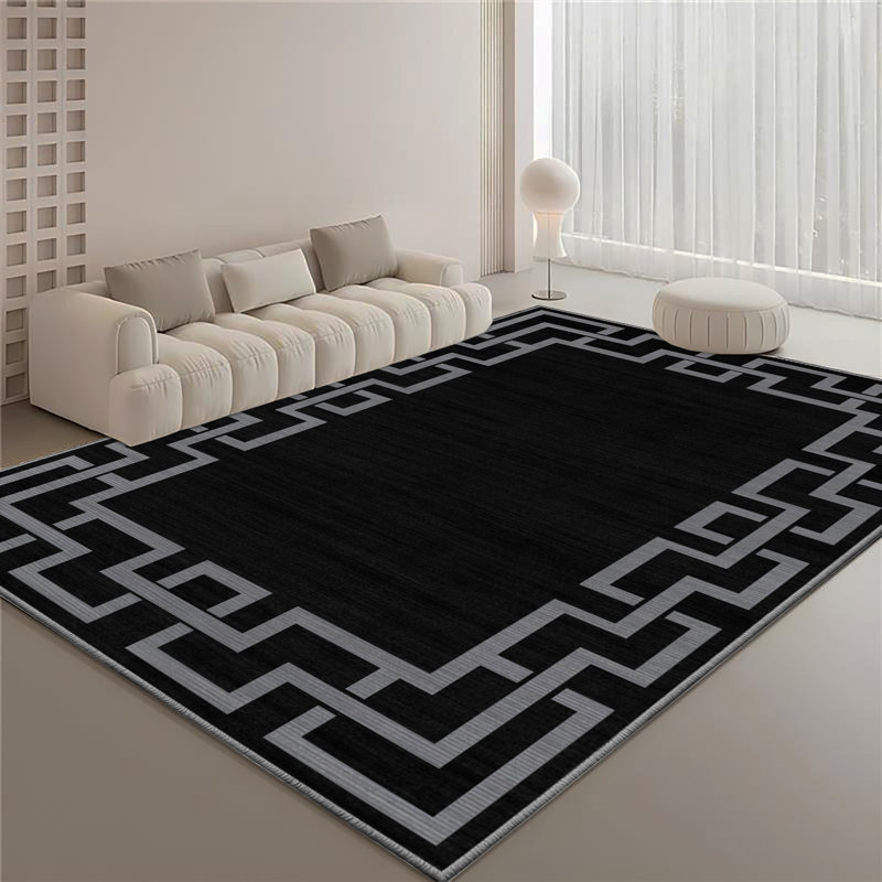 Minimalist Geometric Printed Area Rug, Rectangle 40 x 60 cm