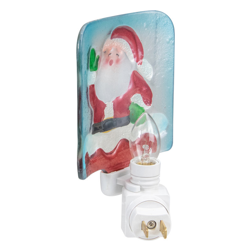 6" Red And White Santa Claus Christmas Night Light
