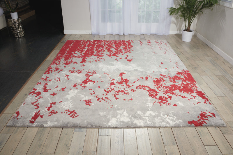 Haseltine Wool Abstract Indoor Rug, Rectangle 7'9" x 9'9"