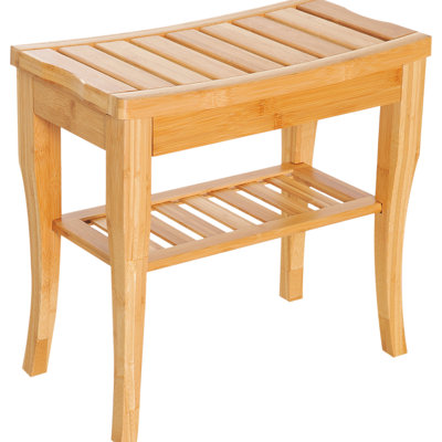 Tabouret de douche 20,12 po avec rangement - fournit une étagère supplémentaire de siège efficace pour garder la salle de bain bien rangée