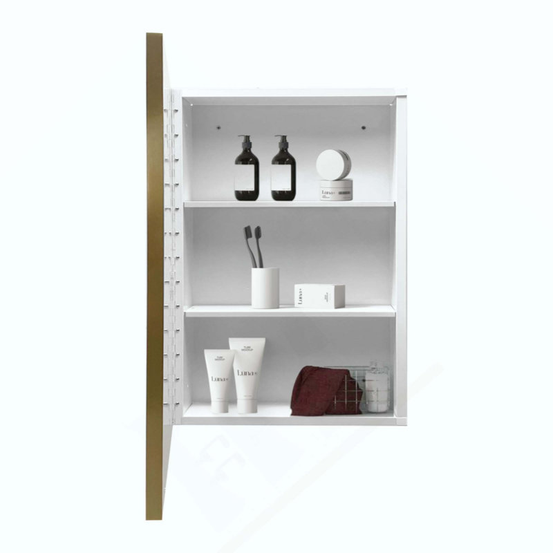 Armoire à pharmacie encastrée en métal avec miroir