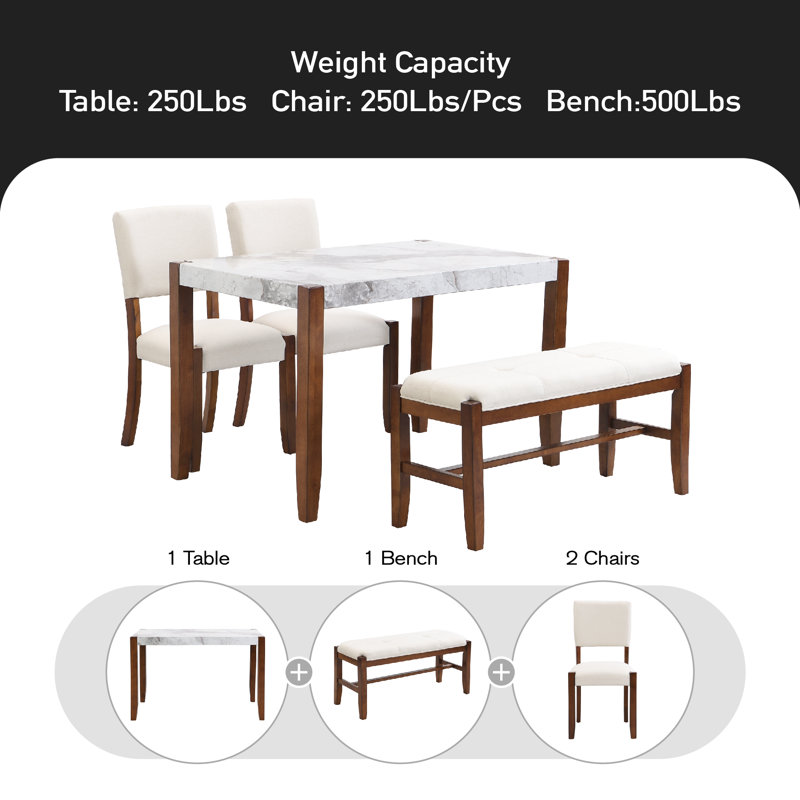 4 - Person Four Leg Dining Set