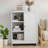 Bathroom Cabinet, Kitchen Freestanding Storage Rack, 23.62" X 11.81" X 31.5" Floor Storage Cabinet With 1 Cabinet, 3 Open Compartments, Adjustable Shelves, White