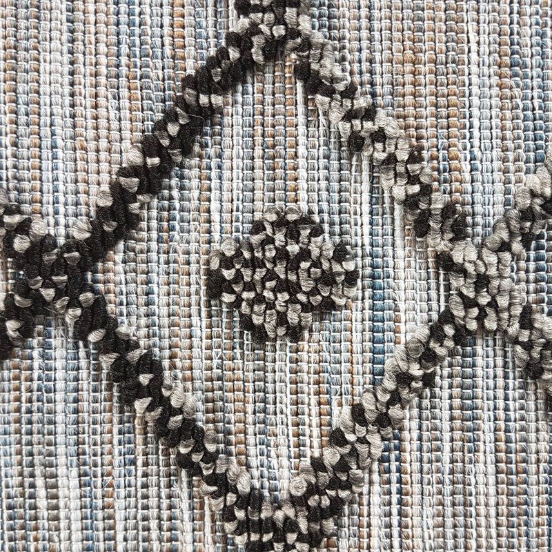 Geometric Hand Woven Indoor / Outdoor Area Rug, Rectangular 160 x 230cm