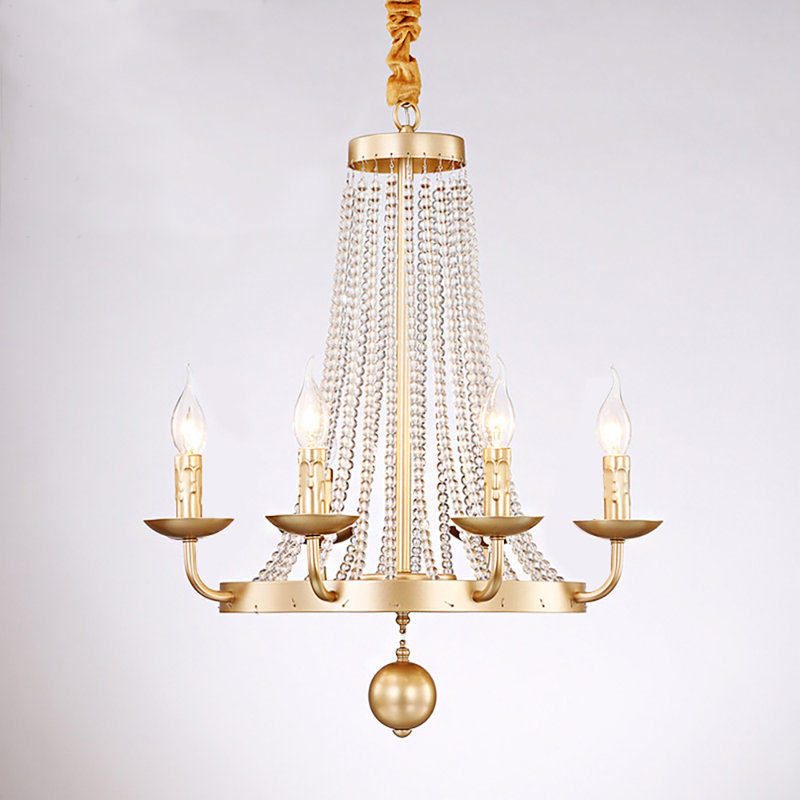 Naglee 6 - Light Candle Style Chandelier, Gold