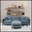 107.87'Sectional Sofa Couch With 1 Ottoman