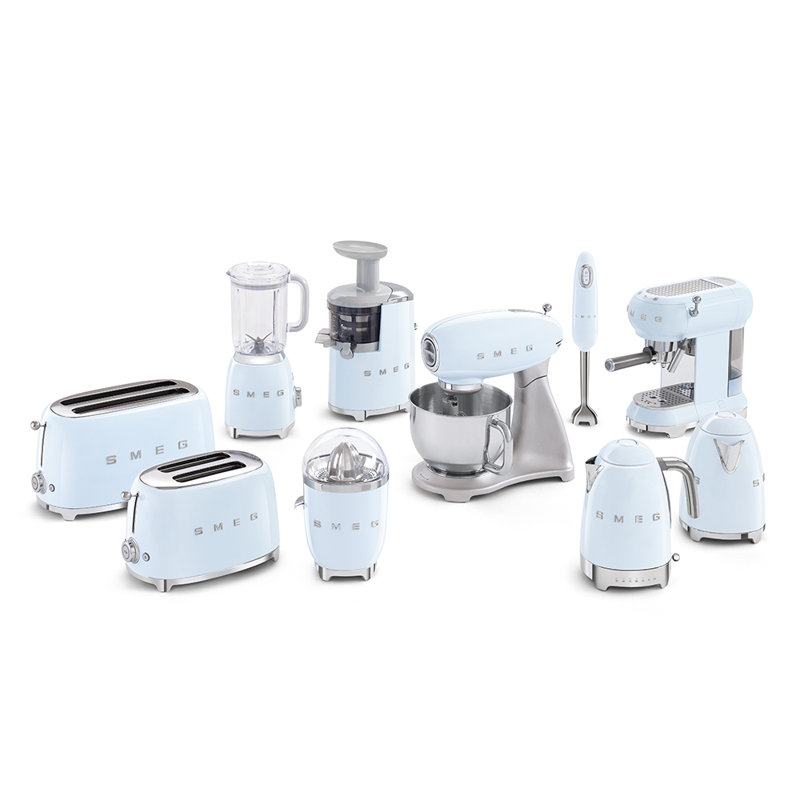 SMEG 50's Retro Style Aesthetic Espresso Coffee Machine, Pastel Blue