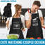 Ensemble de 2 tabliers de cuisine amusants pour hommes et femmes Zulay