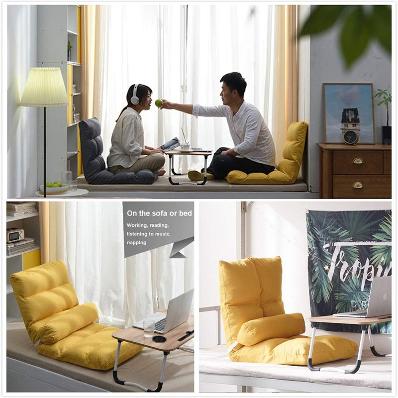 Table d'ordinateur portable avec plateau et pieds pliables pour canapé, Blanc / Blanc