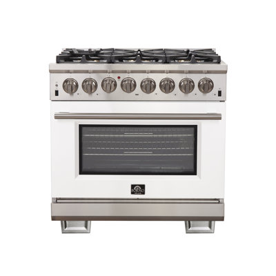 Capriasca 36" 5.32 cu. ft. Freestanding Duel Fuel Range
