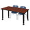 Regency Kee Mobile Adjustable Classroom Table & 2 Andy 12 in. Stack Chairs