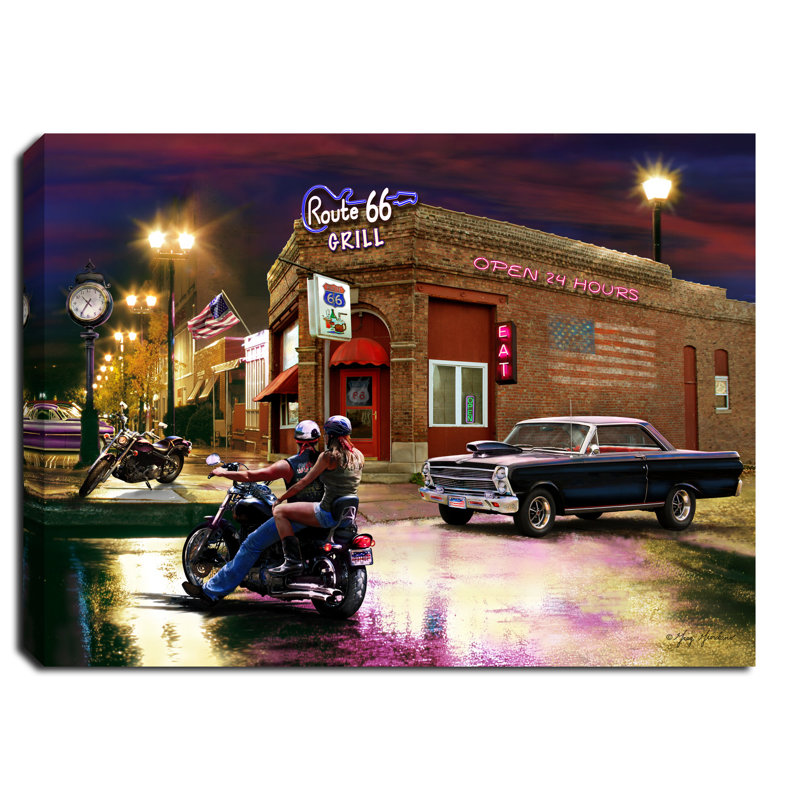 Cruisin 8x6 Mini Lighted Easel Back Canvas