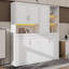 Lit escamotable simple peu encombrant avec armoire suspendue et tablettes personnalisées-1921383792