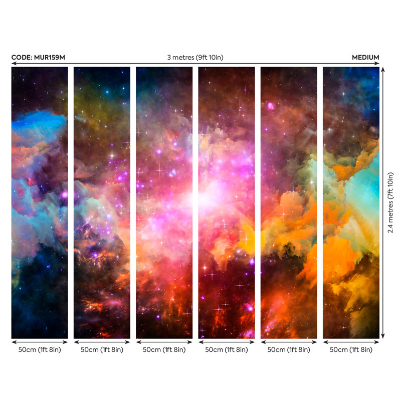 Elanya Wall Mural, 240cm L x 300cm W